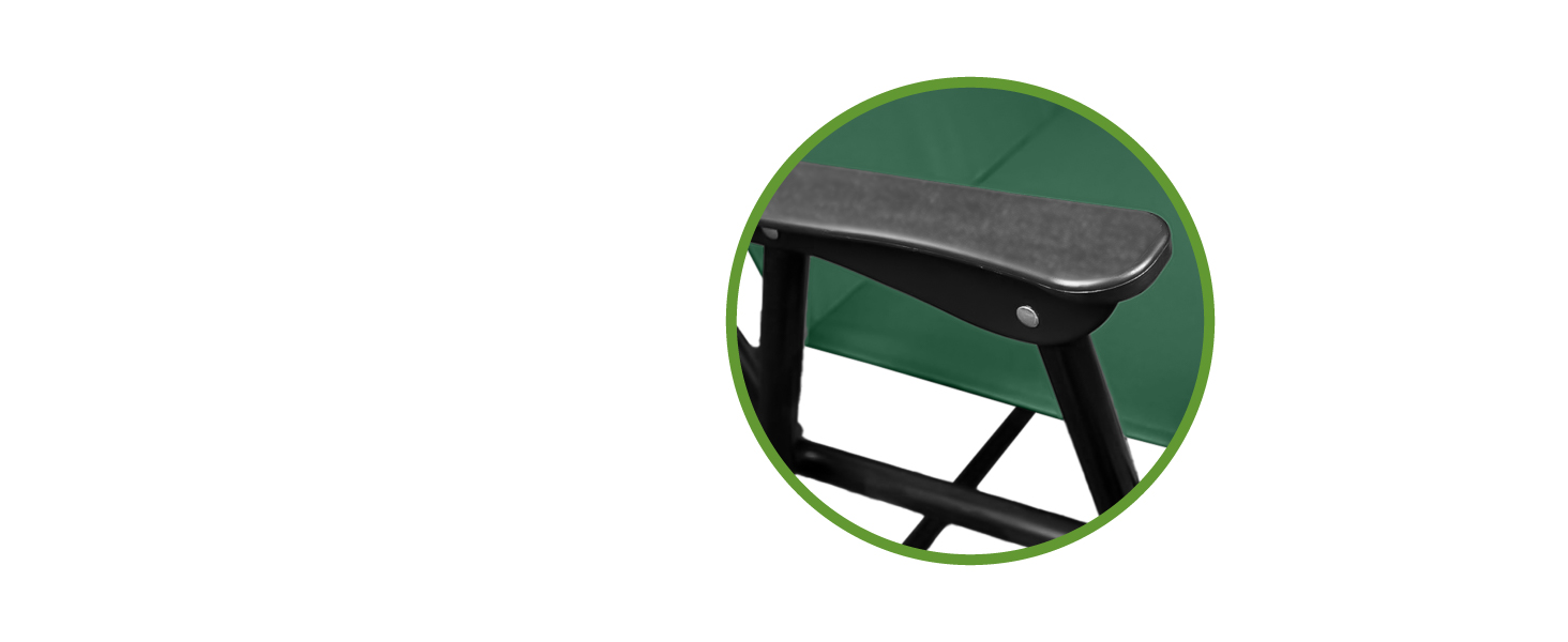 Складний туристичний стілець KRUMAD, зелений, 100 кг, сталевий каркас, 73x46x51 см. Підходить для кемпінгу, саду, риболовлі, балкону