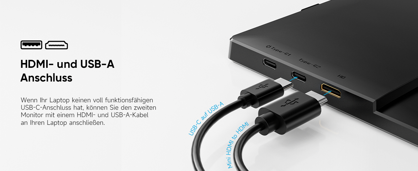 Портативний монітор 15.6 дюймів, 1080P FHD з підставкою, IPS екран з динаміками, тонкий додатковий монітор для ноутбука/ПК/Mac/PS4/Switch, USB-C/HDMI