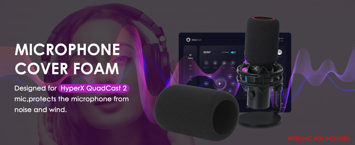 Кріплення для мікрофону HyperX QuadCast та інші - кріплення на стіл з поп-фільтром, сумісне з Blue Yeti, Razer Seiren Mini V3, Fifine AM8, YOUSHARES (XI. QuadCast 2 Windschutz - Dachlos)