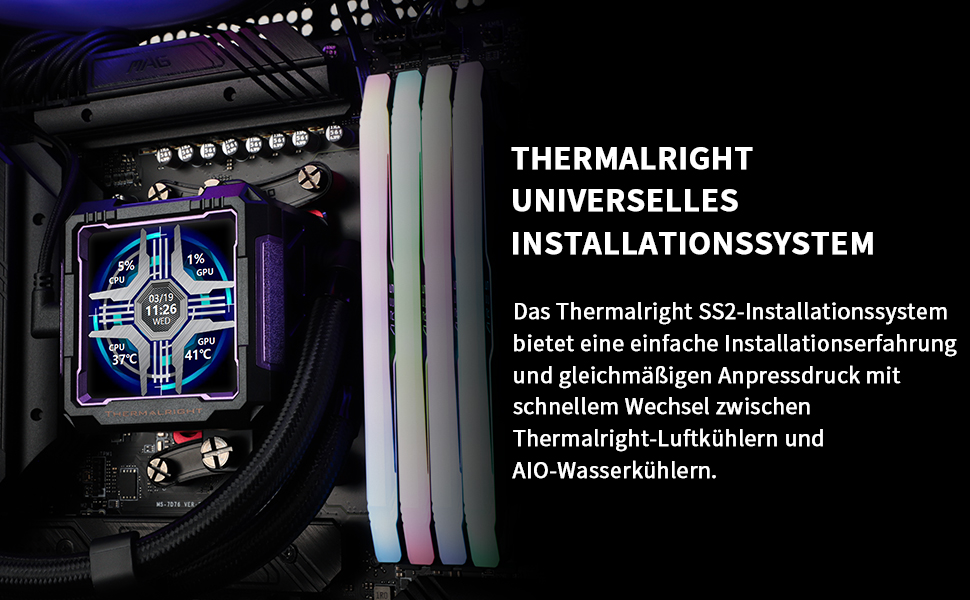 Система рідинного охолодження процесора Thermalright Frozen Warframe 360 ARGB Black з 2.4