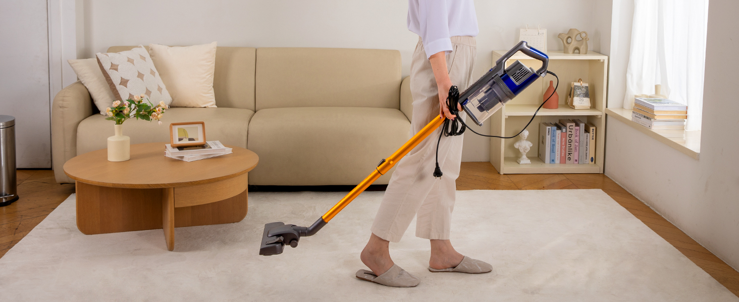 Потужний пилосос Con XL-606-60: 60KPa, 680W, 7м, контейнер 800мл, для твердих поверхонь, помаранчевий