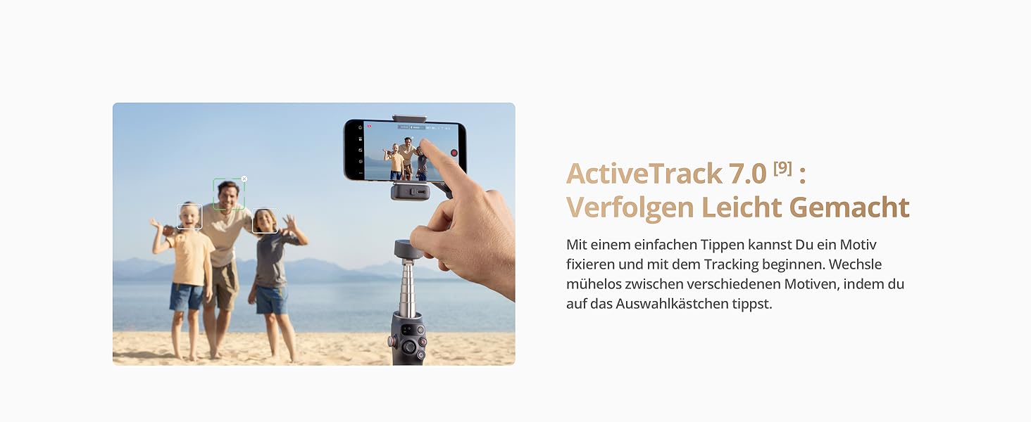 Стабілізатор DJI Osmo Mobile 7P + Mic Mini TX (Polarweiß) – Gimbal для iPhone/Android з мікрофоном, інтегрований штатив та подовжувач, 3-осьова стабілізація