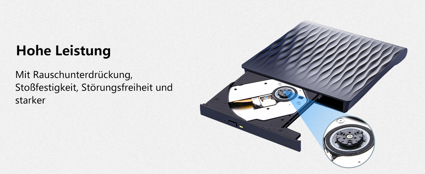 Зовнішній DVD CD привід DANGZW USB 3.0 Type-C, портативний DVD-записувач та плеєр для ноутбука та ПК, сумісний з Windows, Linux, MacOS, матовий чорний