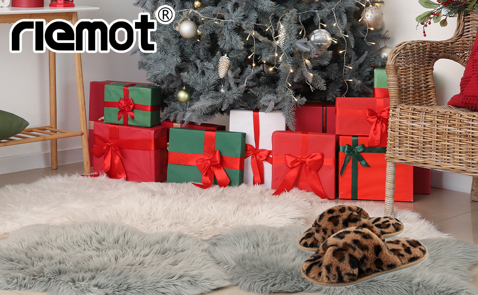 Жіночі плюшеві домашні тапочки Riehmot, розмір 40/41 EU, леопардовий принт