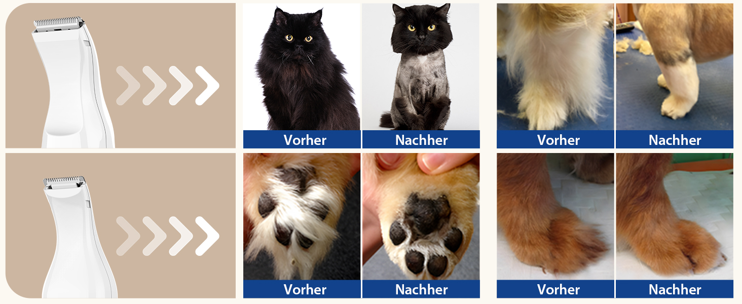 Триммер для собак Oneisall з подвійними лезами: для догляду за лапами, очима, вухами, обличчям та тілом