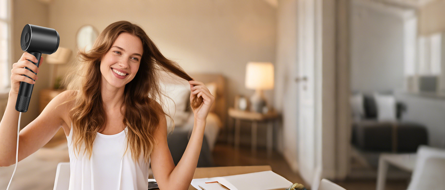 Іонізатор Föhn: потужний фен з 4 режимами нагріву та 3 швидкостями, захист від перегріву, стильна насадка та дифузор