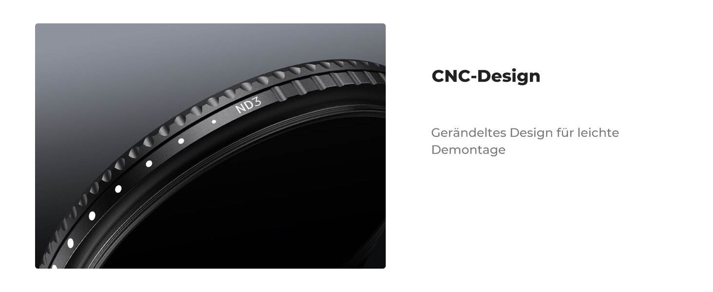 Фільтр ND K&F Concept Nano X-Serie Variabel 49mm, ND3-ND1000 (1.5-10 ступенів)