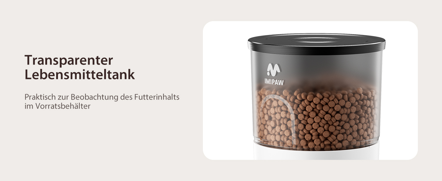 Автоматичний годівниця для котів та собак IMIPAW - програмований таймер, 3L, білий