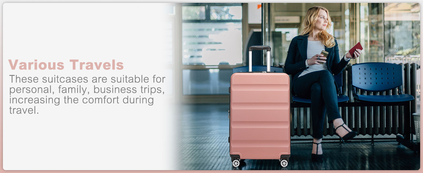 Чемодан-валіза KONO з розширенням, жорсткий корпус, великий розмір XL, з TSA-замком та 4 подвійними колесами, ідеальний для подорожей та бізнесу, 75x47.5x29.5 см, чорний