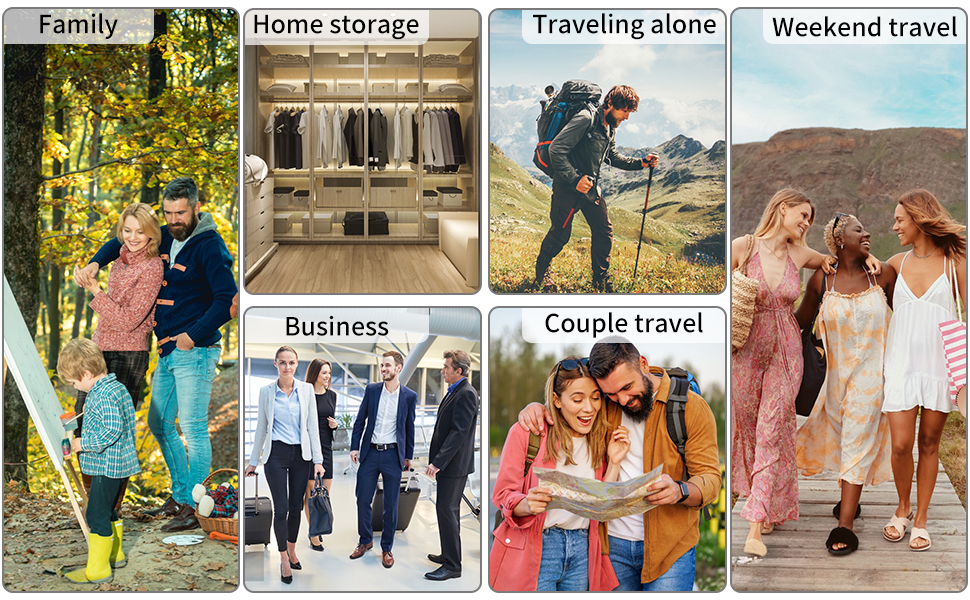 Органайзер для валізи, набір 6 шт. (Compression Packing Cubes), чорний