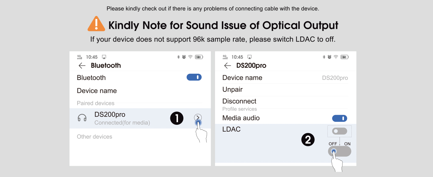 1Mii Bluetooth 5.3 HiFi Аудіоприймач для стереосистеми: Bluetooth адаптер з DAC (384kHz / 32bit), aptX HD, LDAC, оптичний/RCA вихід для AV ресивера або підсилювача (Чорний)