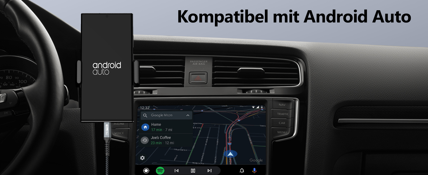 Кабель USB-C SUNGUY 10Gbps, нейлоновий, сірий, 0.5м (1 шт.) - сумісний з iPhone, Galaxy, Android Auto