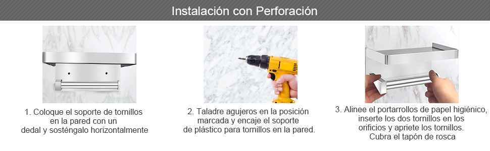 Тримач туалетного паперу з щіткою для унітазу з нержавіючої сталі 304, настінний, срібляний
