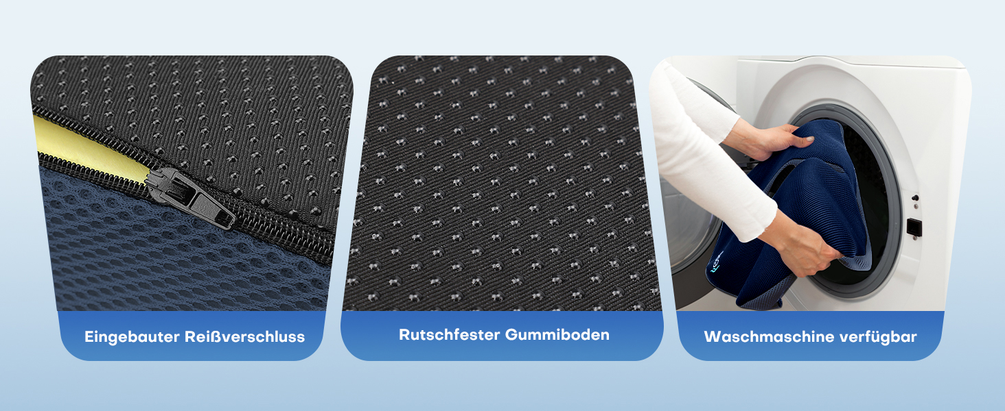 Ортопедична подушка для сидіння Feagar з Memory Foam: для офісного крісла, інвалідного візка, автокрісла. Подушка для хребта, стегна та сідниць. Чорний колір (Темно-синій, XL (90-150кг))