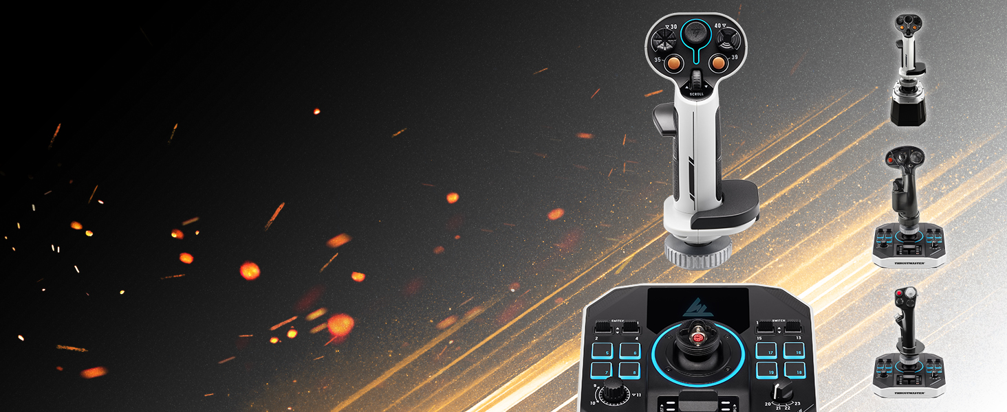 Thrustmaster Sol-R 1 Flightstick: Професійний геймпад для космічних симуляторів PC – H.E.A.R.T. магнітні сенсори, 16-bit, ергономічний дизайн, ідеально для Star Citizen & Elite Dangerous