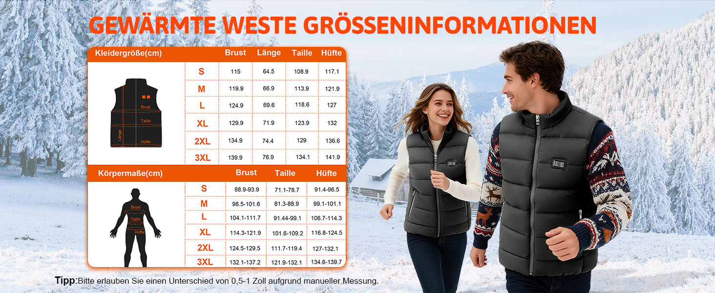 Обогріваючий жилет для чоловіків та жінок з 8 зонами обігріву та 3 рівнями нагріву, акумулятор 16000mAh, вітронепроникний, швидко гріє