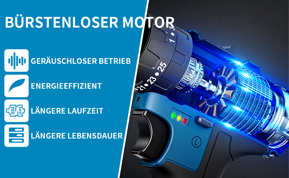 Акумуляторний шурупокрут Bogseth 21V з набором інструментів 112 шт. для дому та саду