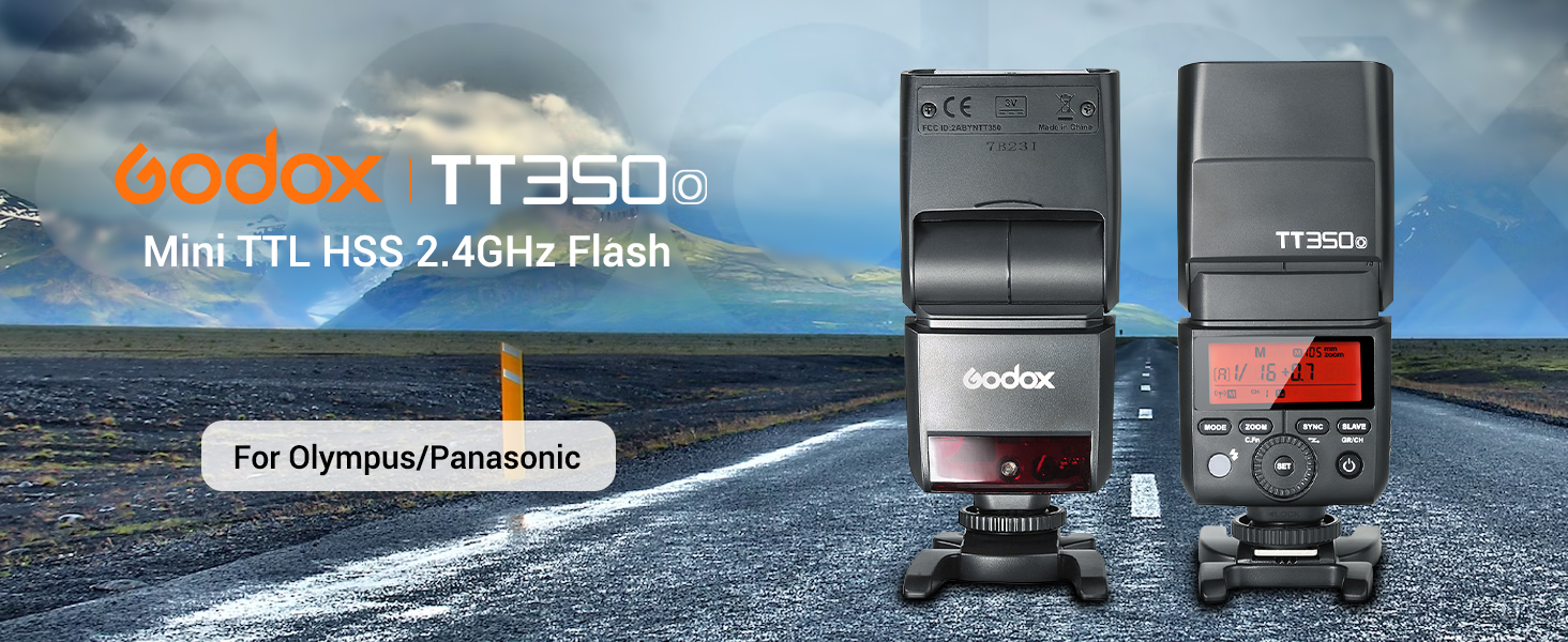 Спалахувач Godox TT350O для камер Olympus та Panasonic, TTL, 2.4G Wireless, GN36, 1/8000s HSS, Mini