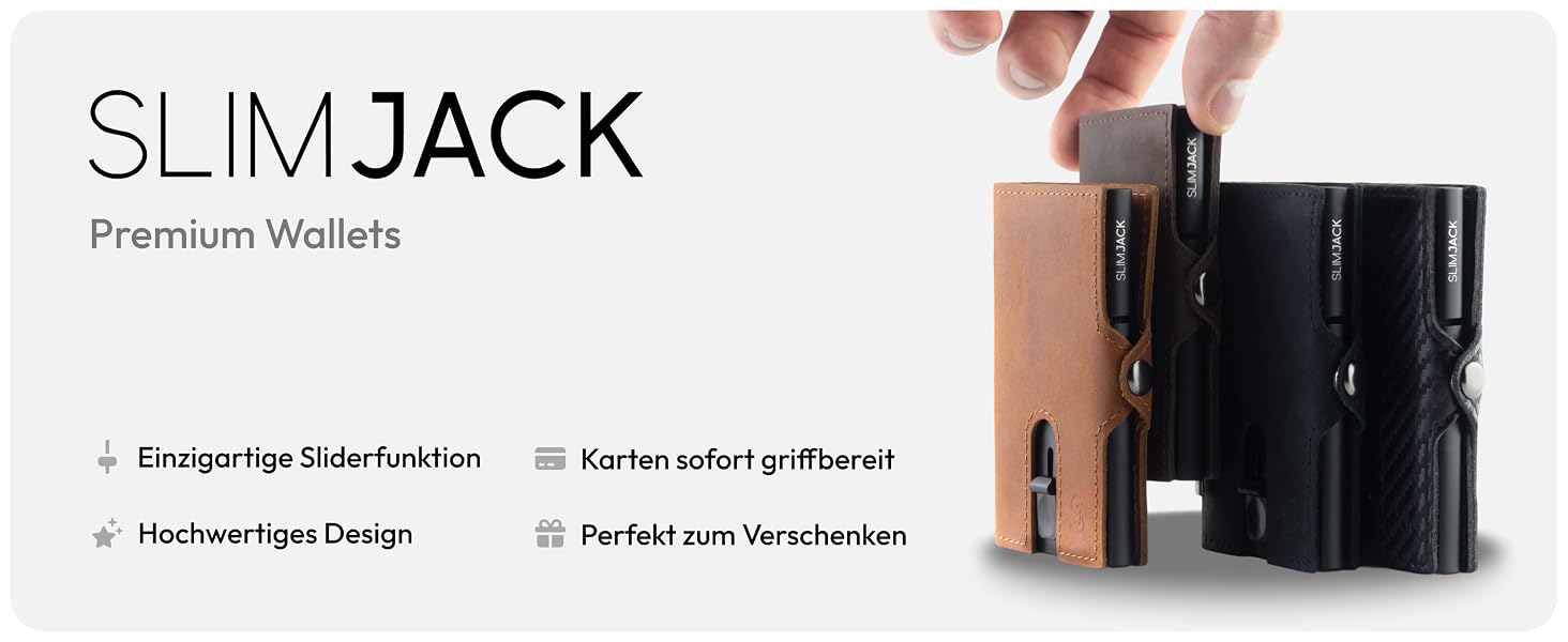 Slimjack Smart Wallet: чоловічий гаманець з RFID-захистом, алюмінієвий картхолдер та відділенням для монет (світло-коричневий)