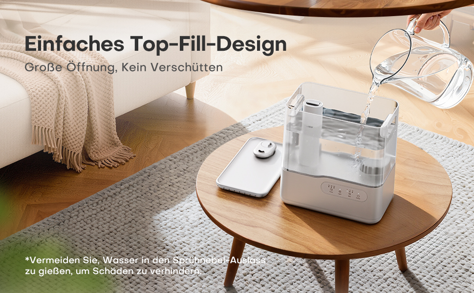 Зволожувач повітря AROEVE 5L з аромадифузором, нічним світлом та таймером, тихий ультразвуковий зволожувач для дитячої кімнати, рослин