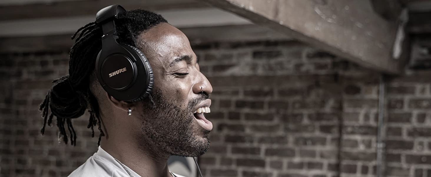 Навушники Shure SRH440A Over-Ear для моніторингу та запису, професійні студійного класу, розширений частотний діапазон (2022)