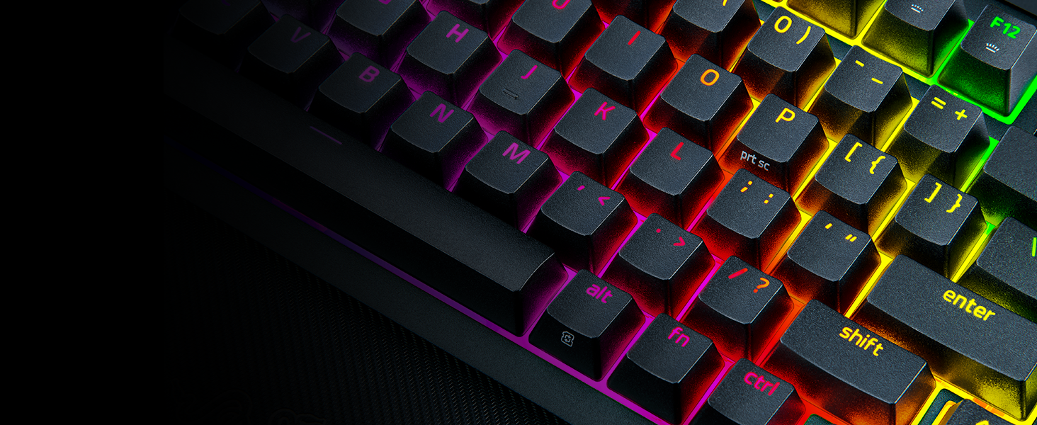 Механічна ігрова клавіатура Razer BlackWidow V4 Pro 75% з Green Switch, RGB Chroma, 6 макро-клавіші, Doubleshot ABS, QWERTY US-розкладка, чорна