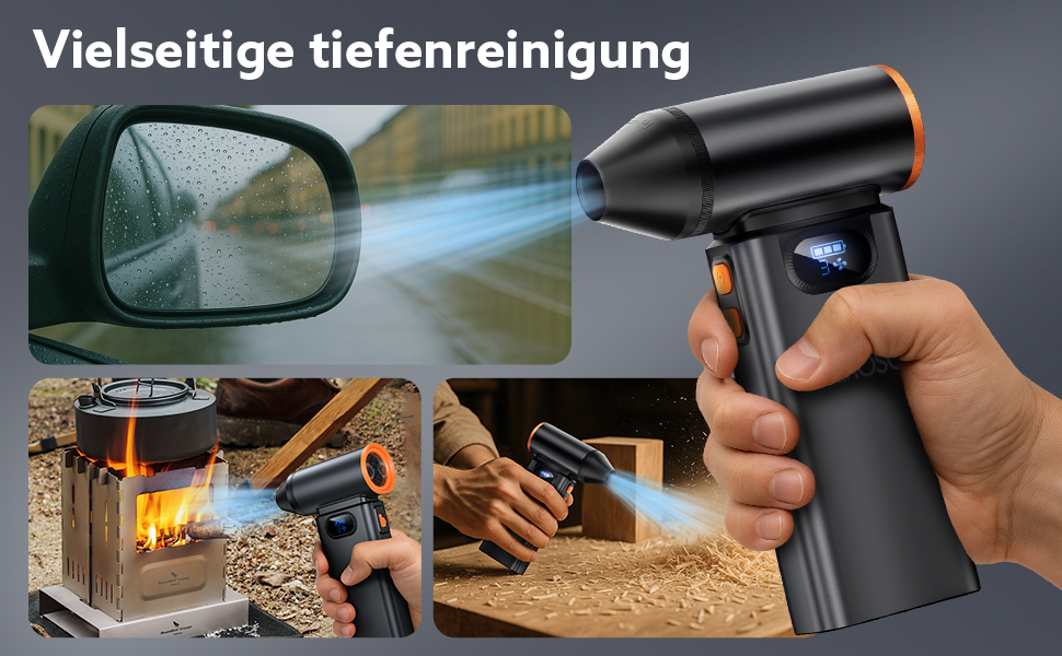 Електричний пилосос для повітря Metall Air Duster 180000RPM з акумулятором 8000mAh, 4-ступенева регулювання, для ПК, клавіатури, авто та відпочинку на природі