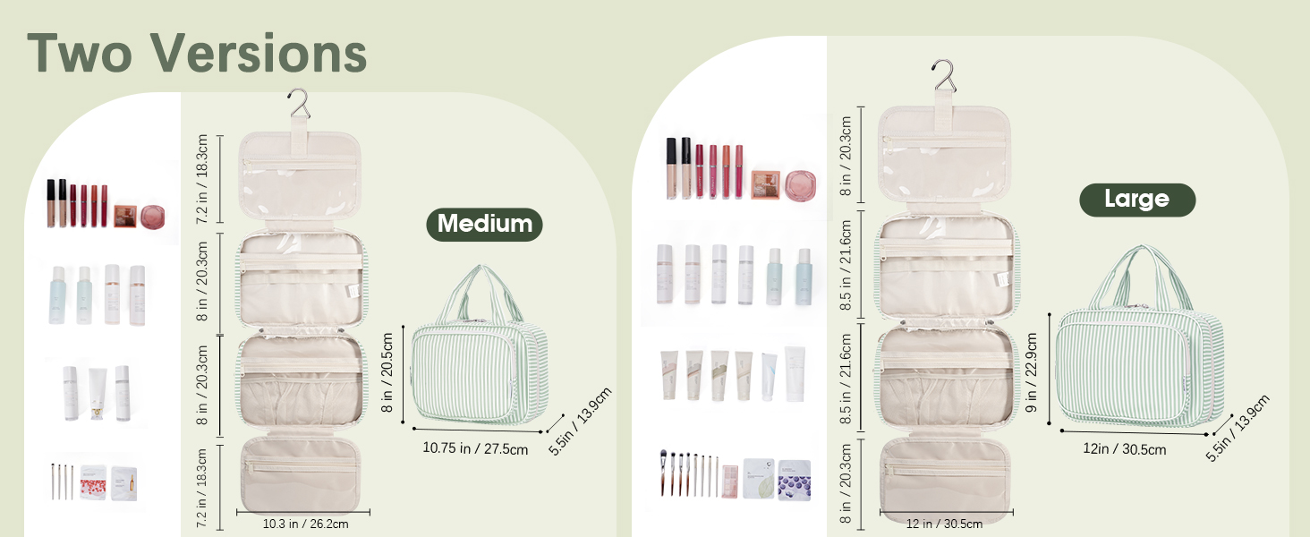 Набір для гігієни Narwey для дівчаток: велика косметичка/валіза для душу з сіткою, зелено-блакитна, L