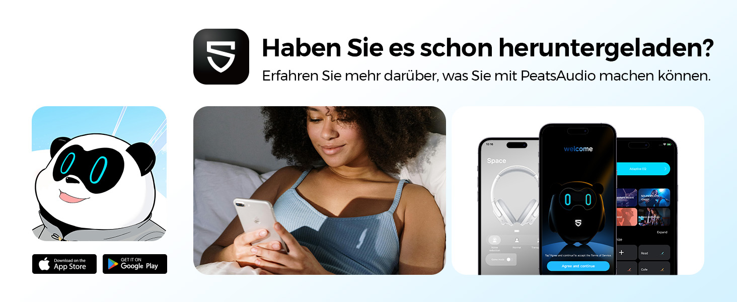 SoundPEATS Space: Бездротові навушники Over-Ear з гібридним ANC, ENC-мікрофоном та 40мм драйверами (білі)