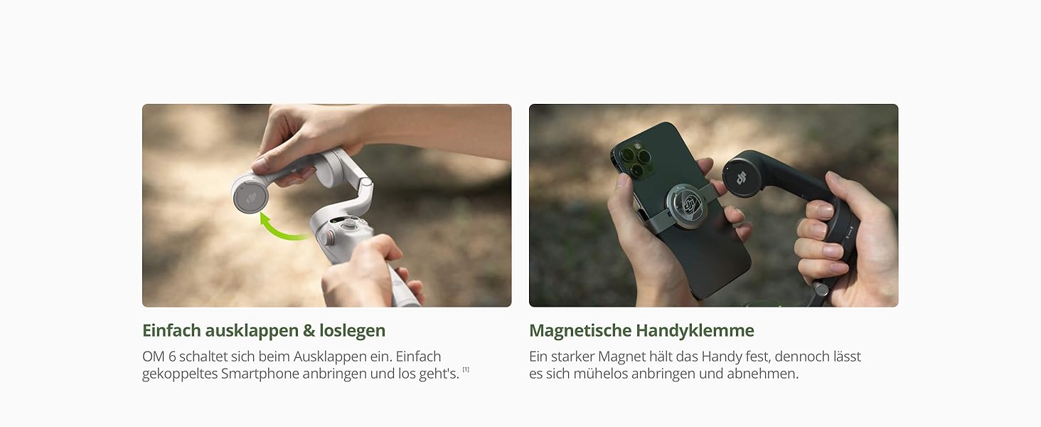 DJI Osmo Mobile 6 - Стабілізатор для смартфона, 3-осьовий, з розширеним штативом, трекінг об'єкта, для YouTube, TikTok, сірий