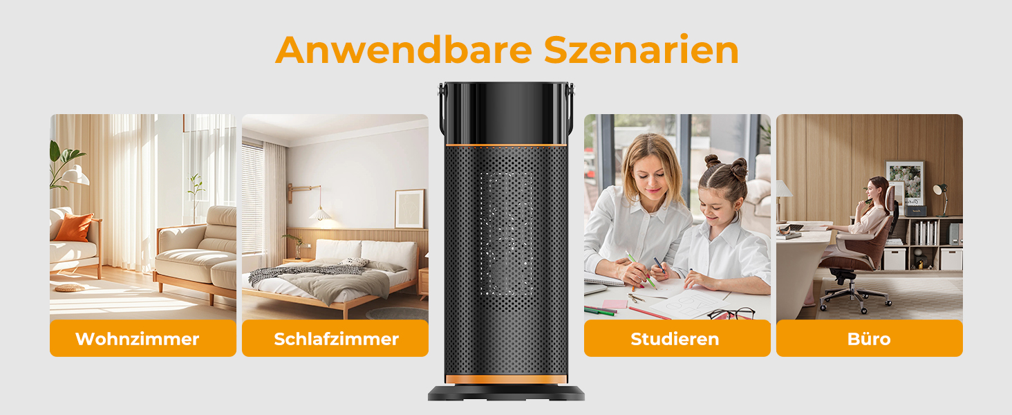 Електричний обігрівач 2000W з PTC-керамічним нагрівачем, тихий, з пульт дистанційного керування, таймером, поворотним механізмом 70° та LED-дисплеєм. Підходить для офісу, спальні, ванної кімнати, дому. Чорний, без полум'я.