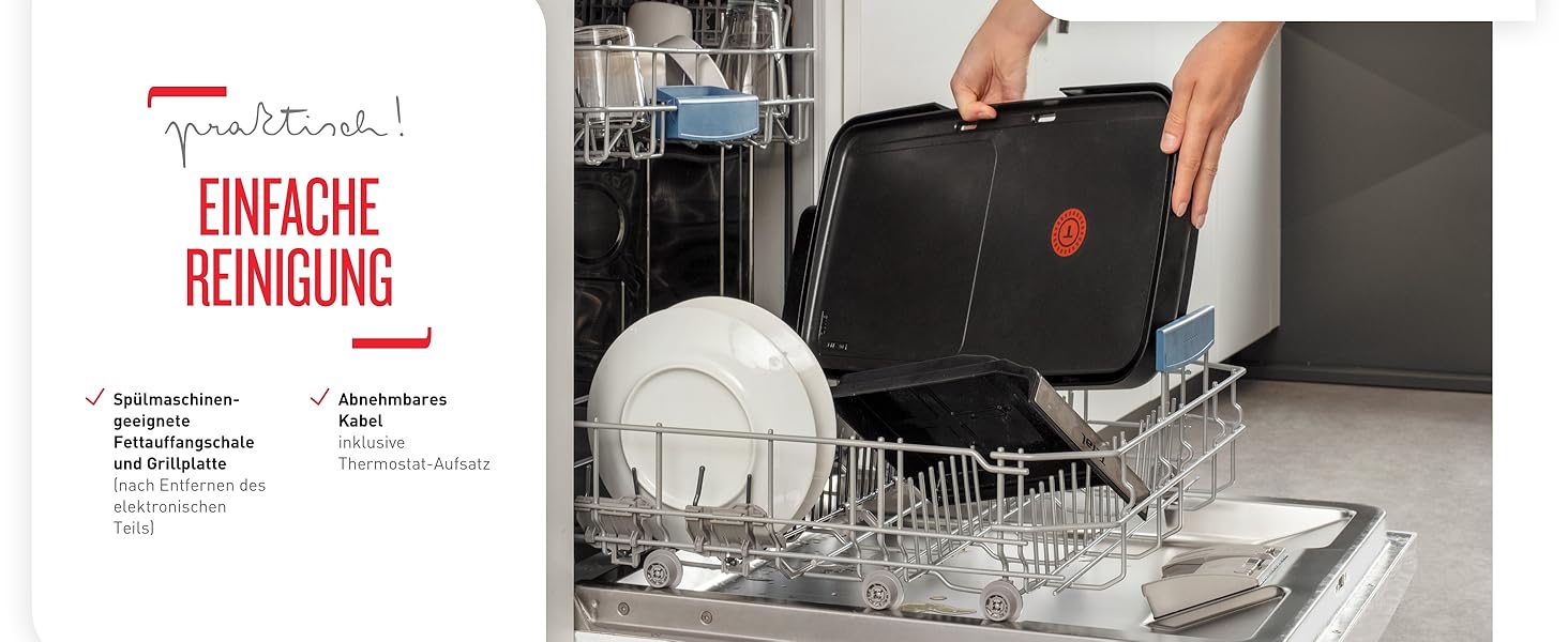 Тіфаль Plancha Booster Tischgrill: електричний гриль-стіл, 2200 Вт, велика поверхня, зона Boost, 6 температурних режимів, знімні антипригарні пластини, піддон для жиру, Thermo-Spot, чорний, CB6428