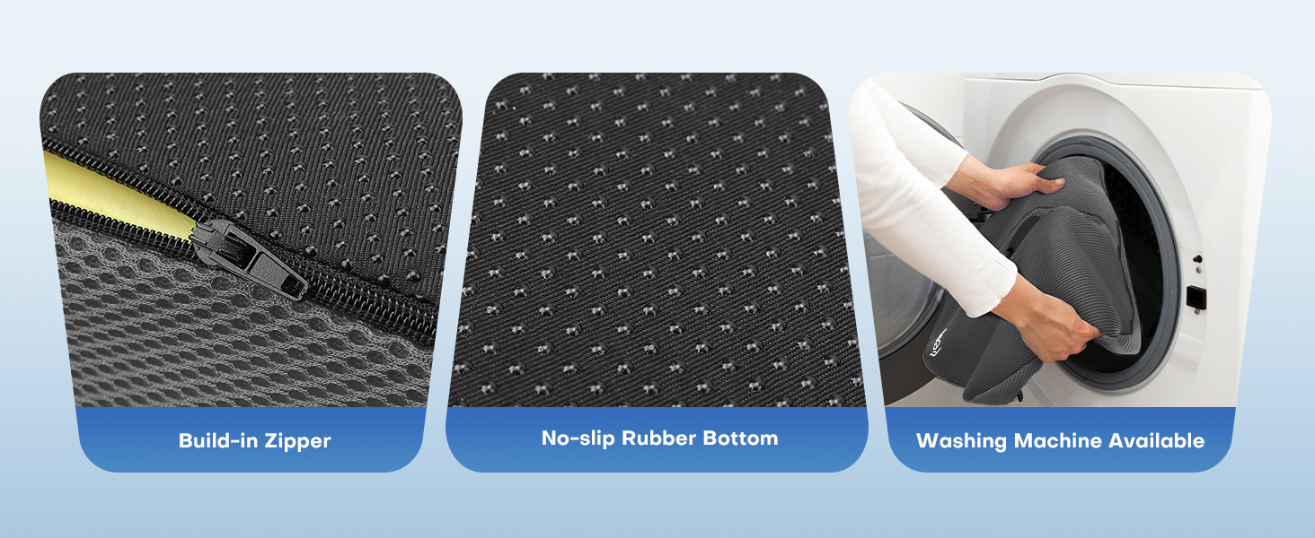 Ортопедична подушка для сидіння Feagar з Memory Foam, ергономічна подушка для офісного крісла, візка, автокрісла, для спини, чорна