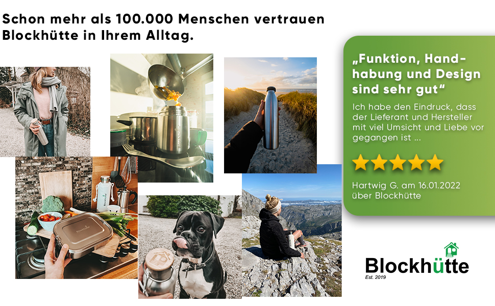 Термоконтейнер для їжі Blockhütte 530 мл, нержавіюча сталь, дитячий ланчбокс, BPA-free, без витоку, з антивакуумним клапаном, придатний для миття в посудомийній машині (сріблястий)