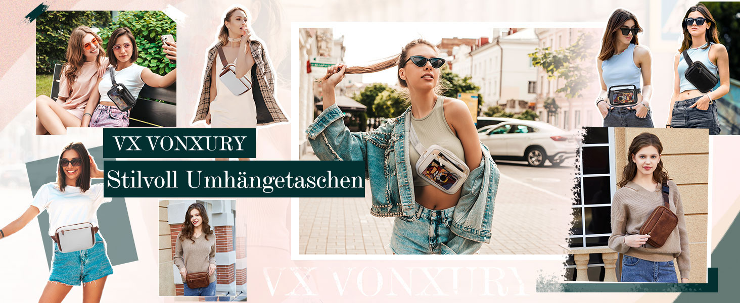 Стильна бананка VX VONXURY для жінок і чоловіків, міні сумка через плече з PU шкіри, з регульованим ременем, для спорту, бігу, велоспорту, коричнева