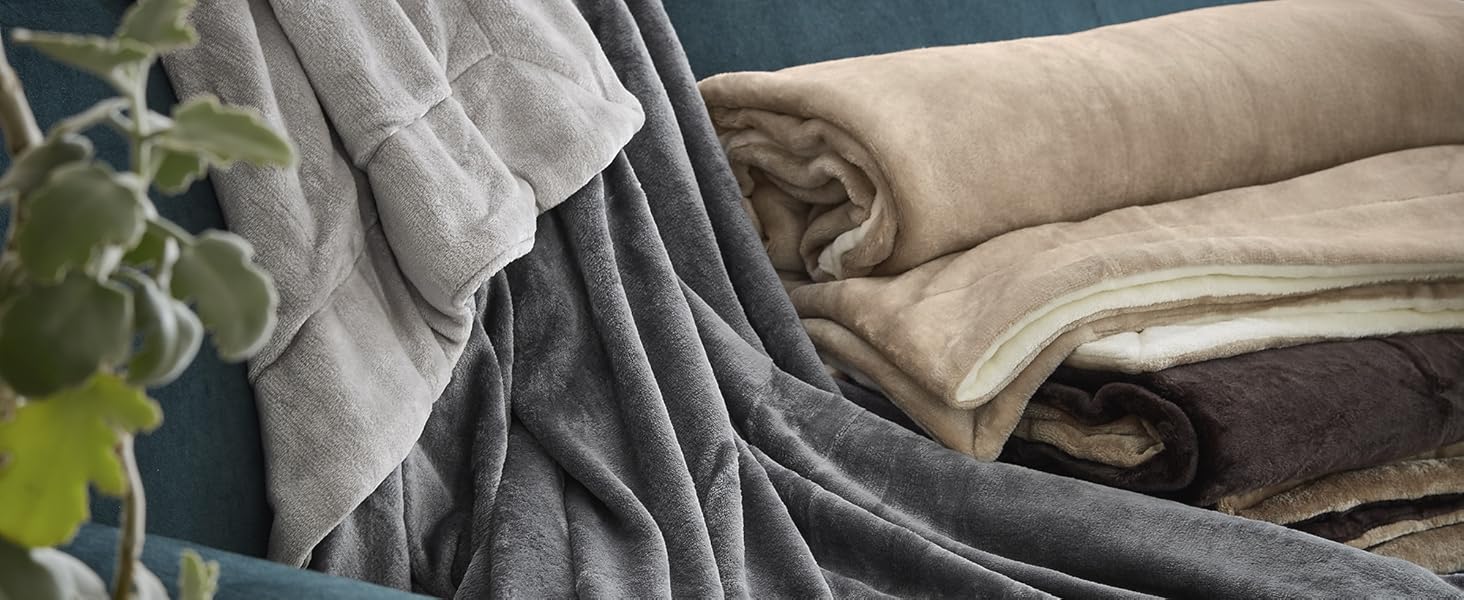 Плед s.Oliver Doublesoft 150x200 см, надзвичайно м'який і теплий, поліестер, сірий/світло-сірий