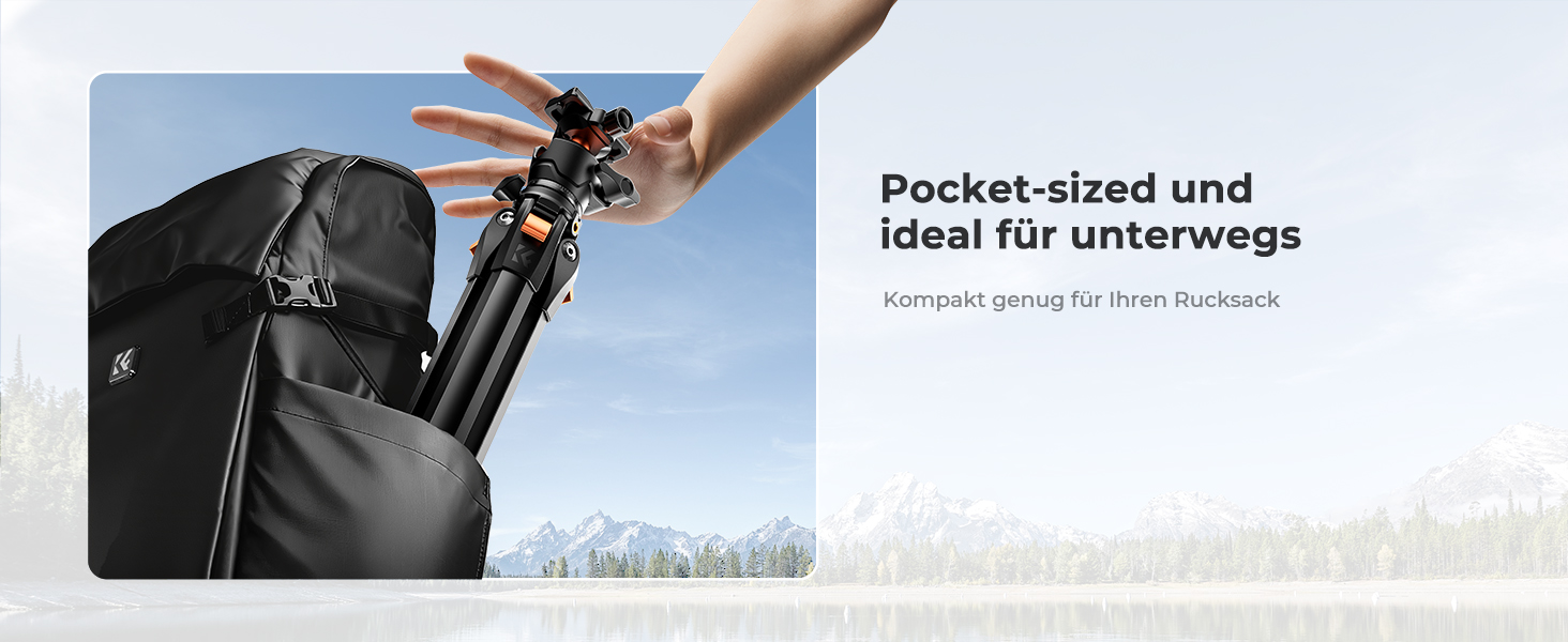 Штатив для камери та смартфона K&F Concept A305A1, 187 см, трипод з регулюванням висоти, алюміній