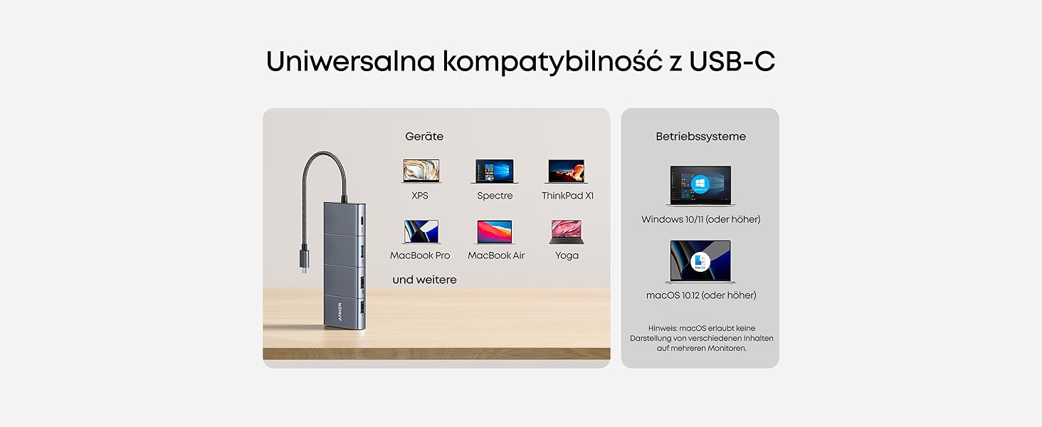 Хаб USB-C Anker 565 11-в-1: Док-станція з USB-A, HDMI 4K, DisplayPort, PD 85W, Ethernet, microSD, SD, для MacBook Pro та інших