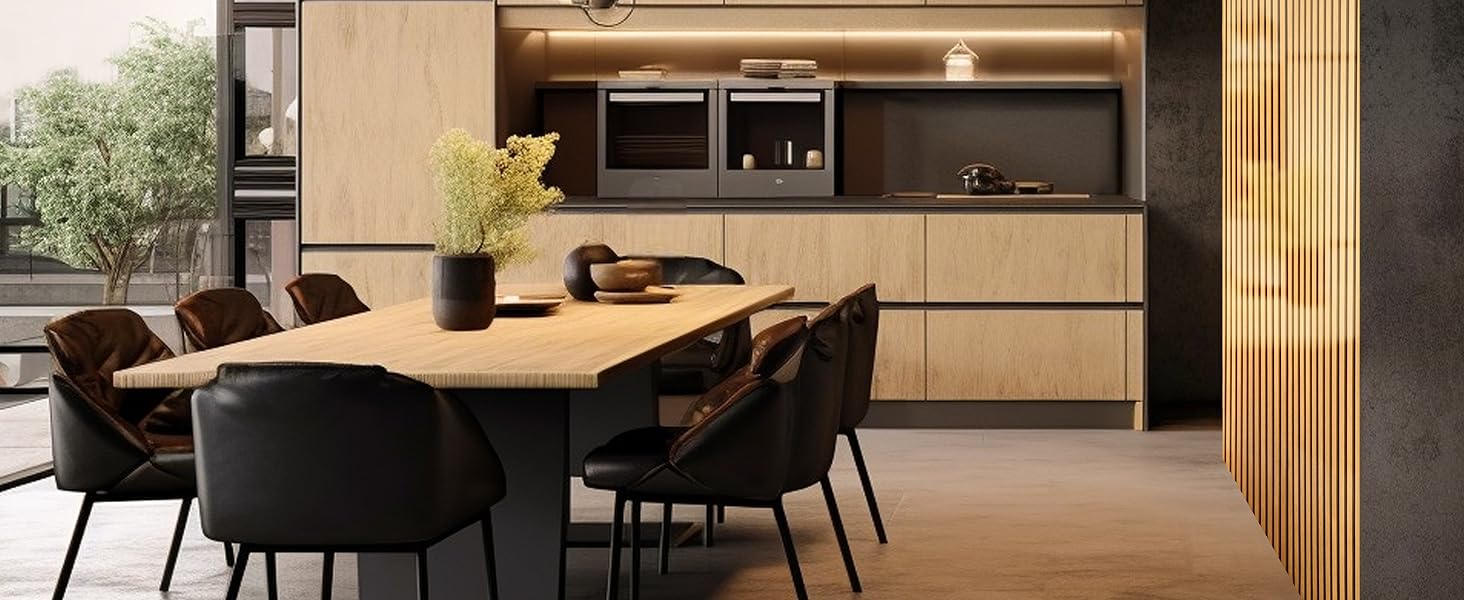 Акустичні панелі для стін на фетрі, дуб Windsor 280, 275x54 см (набір 2 шт. 275x27 см), 1.485 м²