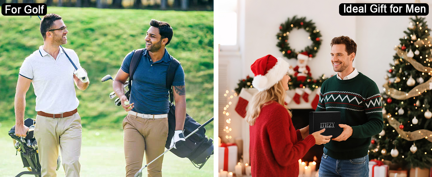 Чоловічий шкіряний ремінь ITIEZY з автоматичною пряжкою, без отворів, 35 мм, для ділового костюма, чорний, регульований розмір 103-110 см