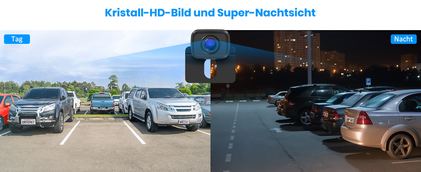 AUTO-VOX Цифрова бездротова камера заднього виду CS2 з 4,3'' LCD монітором, IP68, нічне бачення, внутрішня антена, легке встановлення
