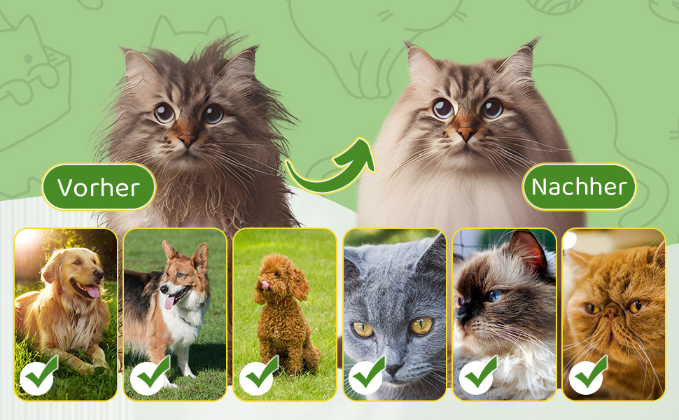 Щітка для котів та собак з парою, професійна для догляду за шерстю, біла