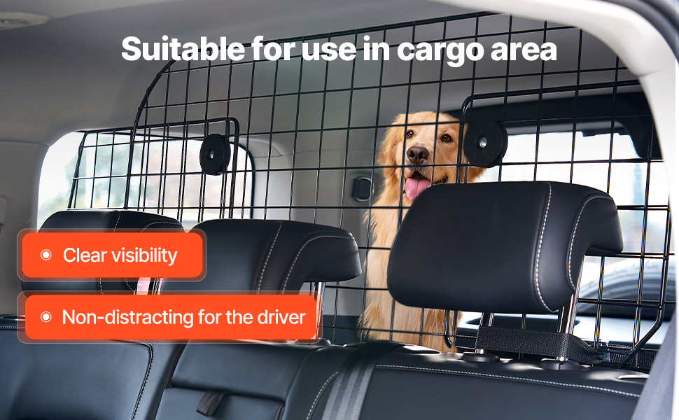 Автобар'єр для собак VEVOR - регульована перегородка, сітка (968x405 мм), захист для заднього сидіння, універсальна автобар'єр для SUV, пікапів (не складається, 87-146 см*42 см)