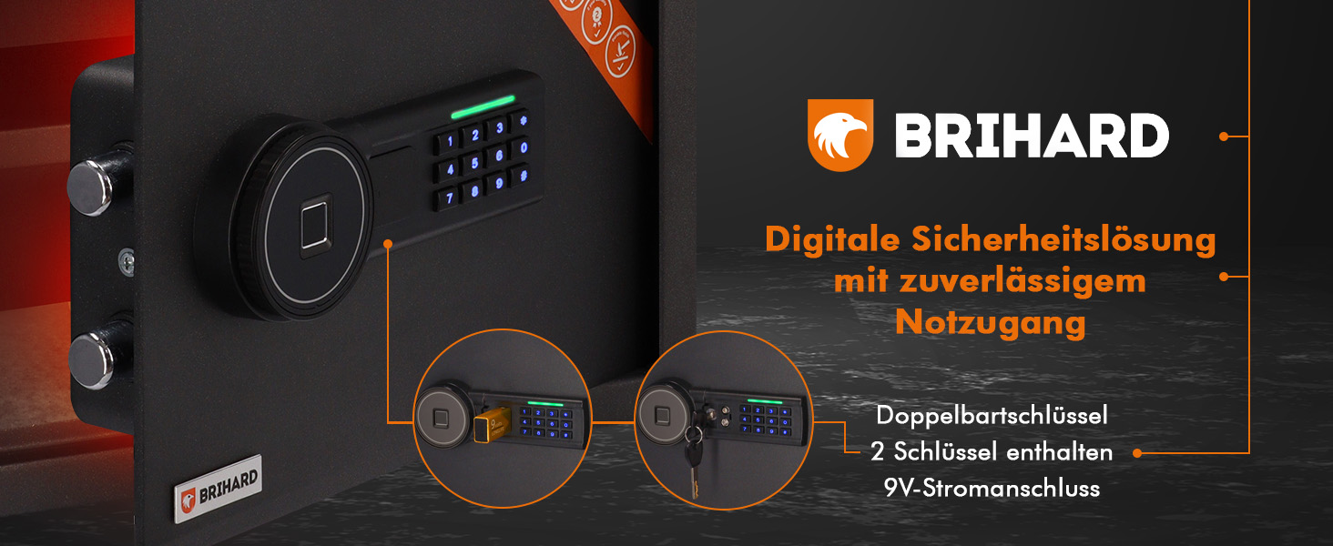 Сейф для дому Business XL Safe Tresor 60л Black Pearl з цифровим та відбитком пальця, вогнестійкий, для документів A4