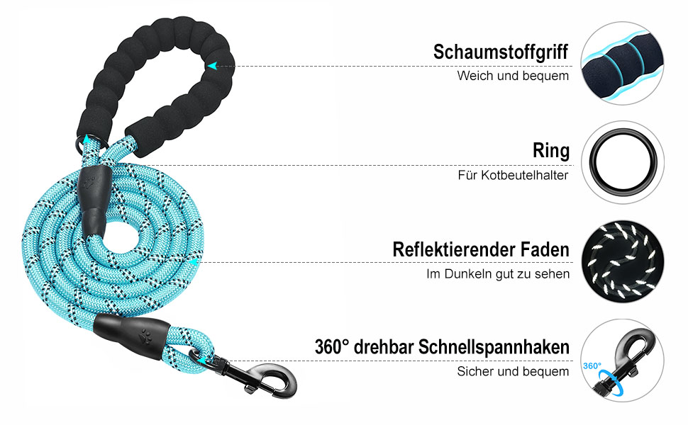Нашийник та поводок для собак Haapaw, без натягу, регульований, світловідбиваючий, Step-in, для цуценят та маленьких собак, з м'якою підкладкою, блакитний, розмір M (обхват грудей 38.1-45.7 см, вага 4.5-6.8 кг)