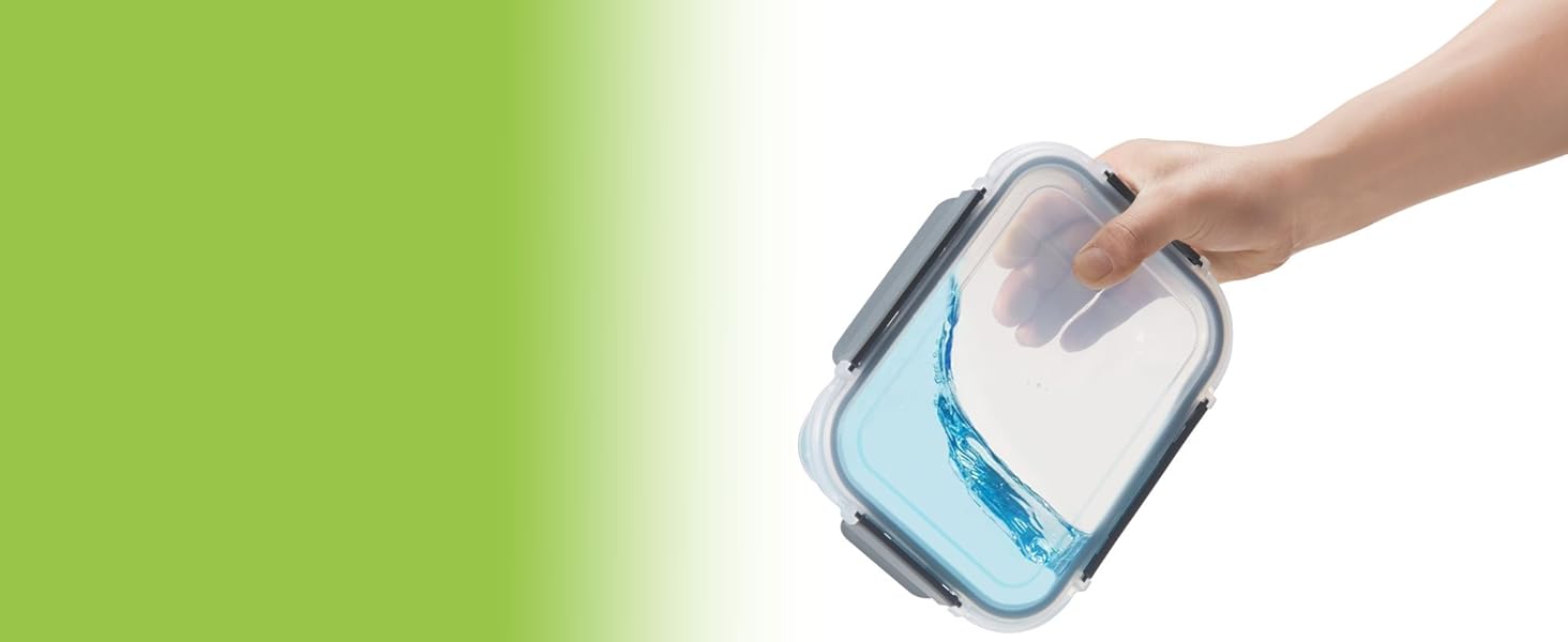 Набір контейнерів VonShef для зберігання їжі (10 шт.) – 1050 мл та 370 мл, придатні для духовки та мікрохвильової печі, миючі в посудомийній машині, герметичні та витікання, ідеальні для приготування їжі на тиждень