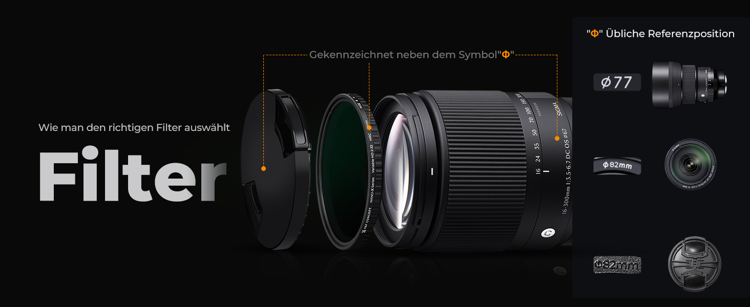 Фільтр ND K&F Concept Variabler 52mm (ND2-32) для фото та відео (Nano-Xcel Series)