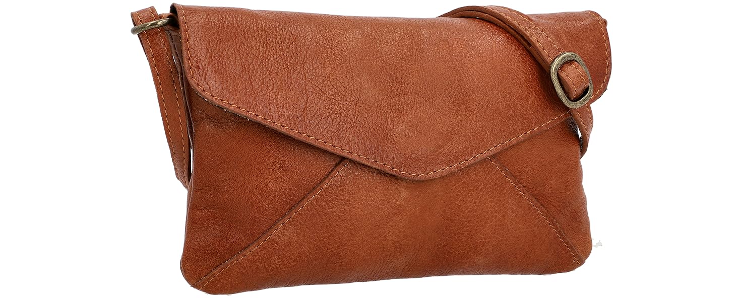 Сумка Gusti Leder Karisma Vintage – шкіряна сумка-листоноша коричневого кольору з магнітним закриттям та регульованим ремінцем