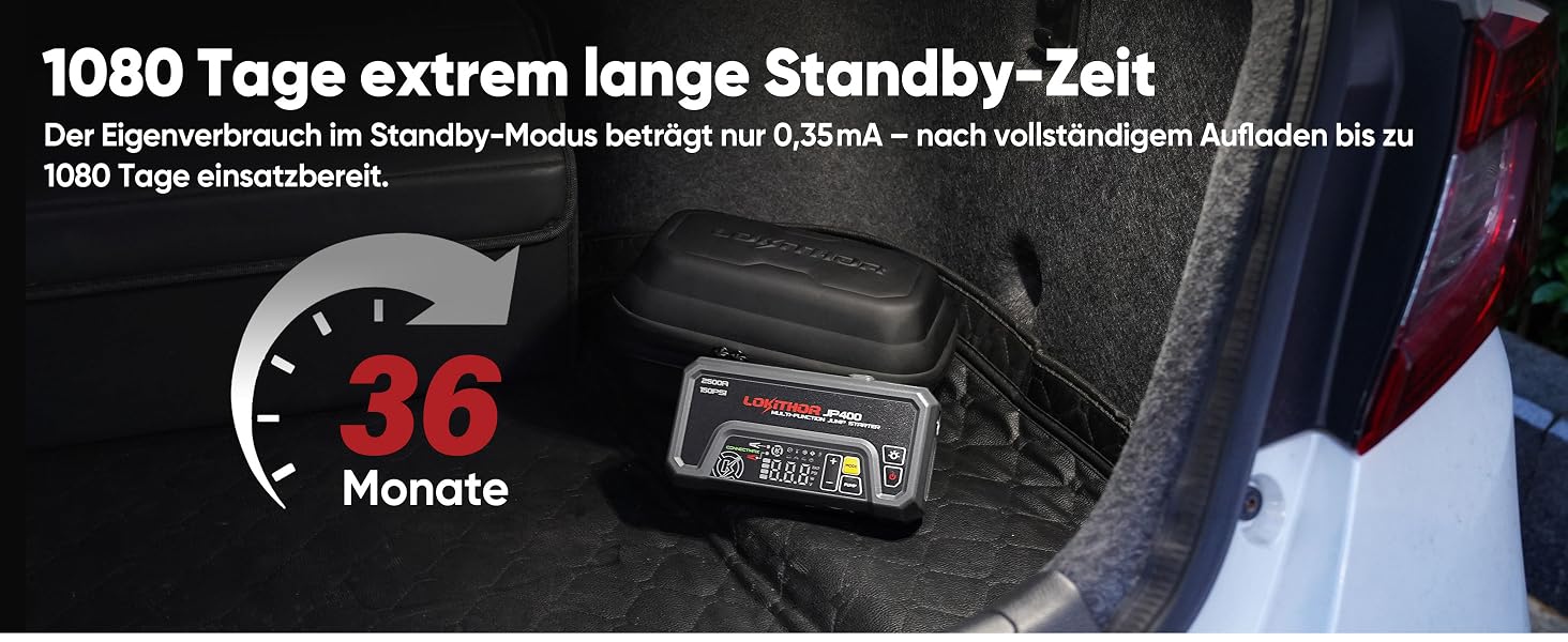 Пусковий пристрій LOKITHOR JP400 Jump Starter Powerbank 2500A з компресором 150 PSI для автомобіля