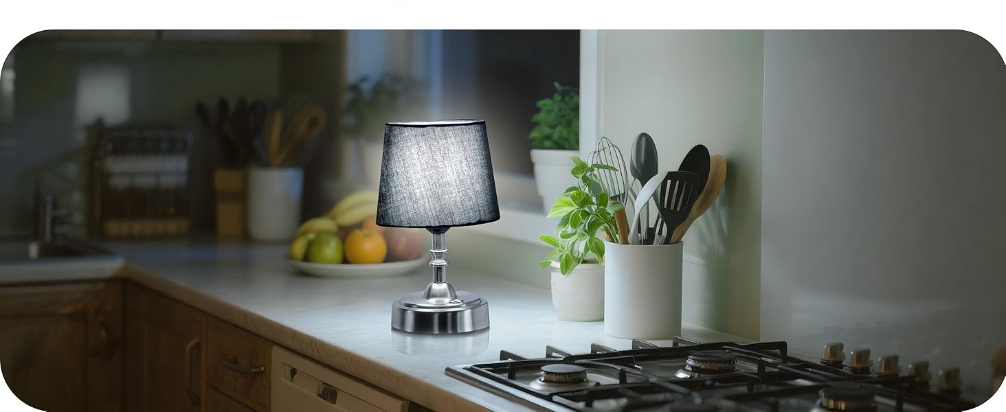 LED-лампа настільна бездротова з акумулятором 4000mAh, тепле світло 2700K, сенсорне керування, з адаптером/кабелем, для спальні, подарунок (золота)